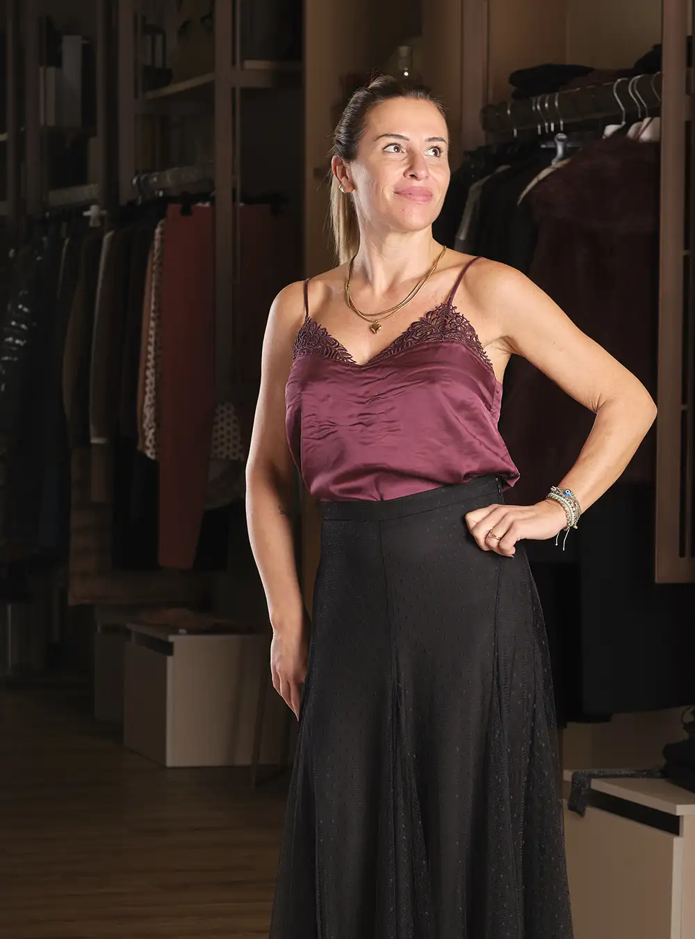 Top in Raso con Pizzo - Twinset