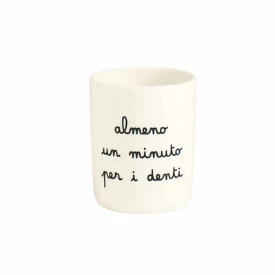 Portaspazzolino ALMENO UN MINUTO PER I DENTI - Simple Day