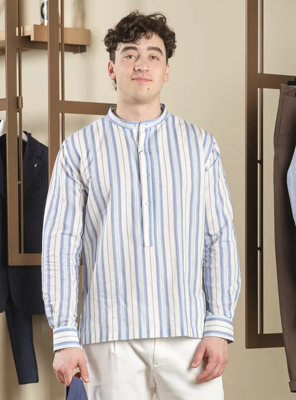 Camicia Coreana FLORIAN con Apertura a Polo - Atpco