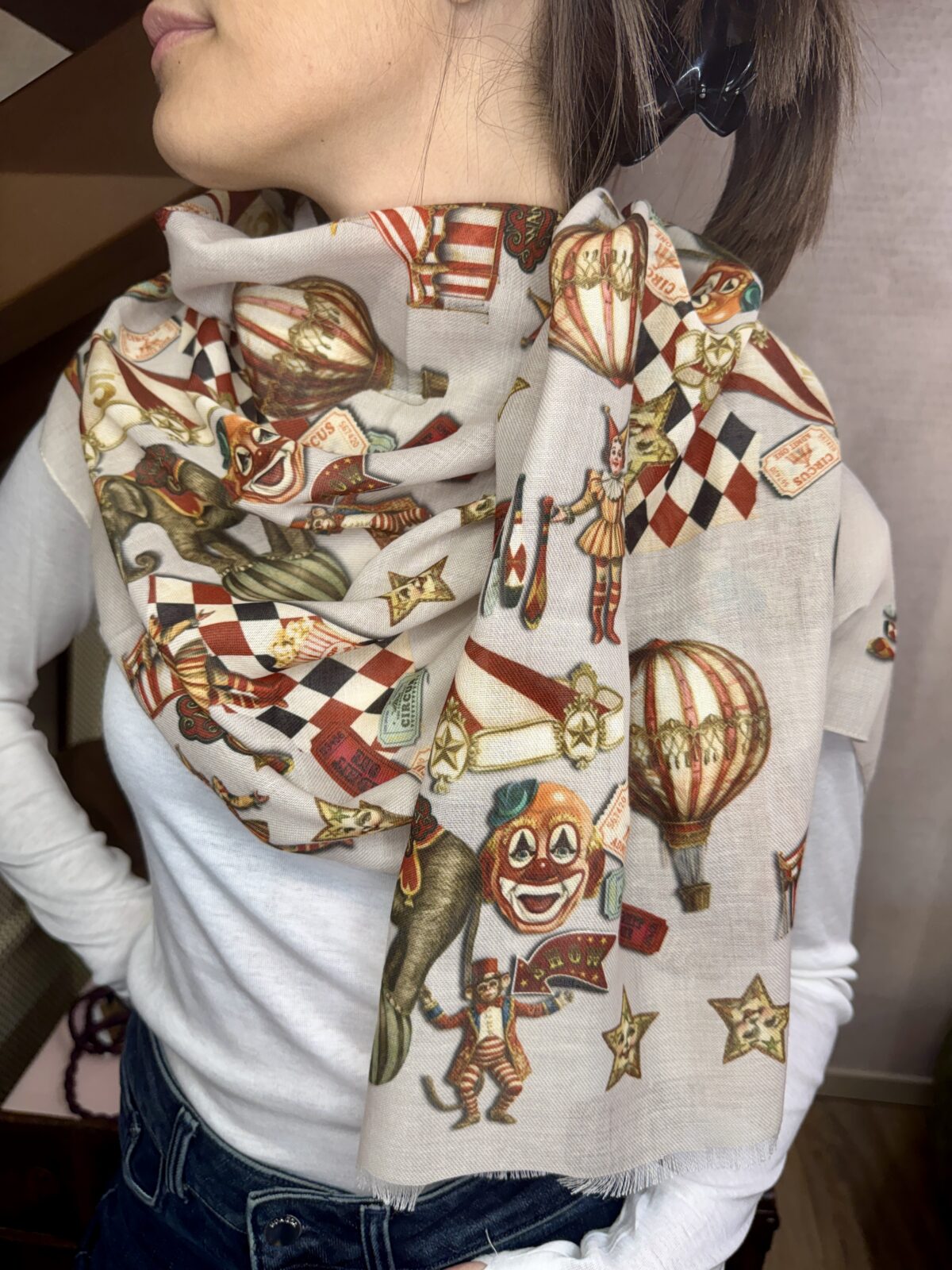 Foulard SHAL Circus Avorio - Il the delle 5